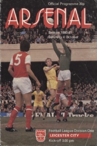 Sportboken - Football programme Arsenal-Leicester City 